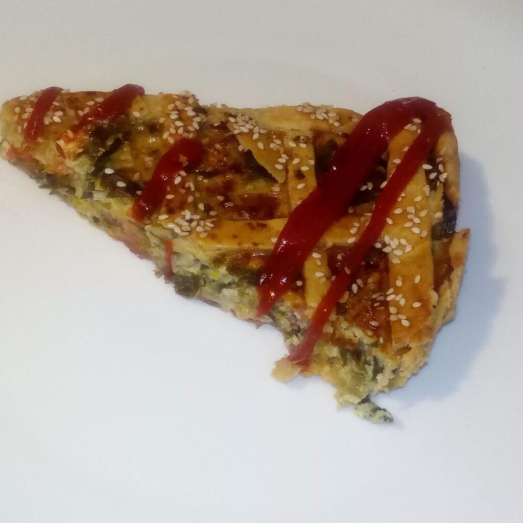 Tarta cu praz si bacon
