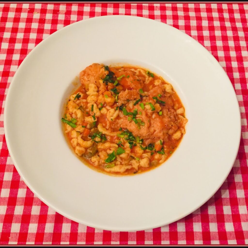papricas, carne de pui, galusti